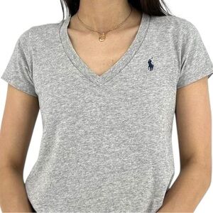 Polo Ralph Lauren Size L Jersey V-Neck Short Sleeve Tee Cotton-Lyocell
